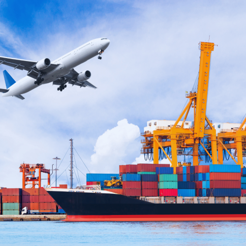 avion et container